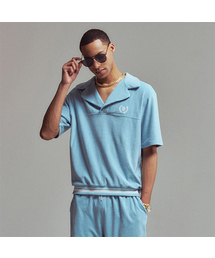 ERER（エルエル）の「Men Towel collar t-shirt Sky blue（ポロシャツ）」