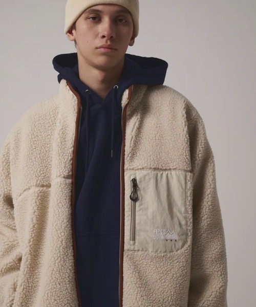 STYLISE（スタイライズ）の「【FIRST DOWN】BOA JKT (ボアジャケット) / 3カラー [F942021]（ダウンジャケット/コート・メンズ・ブラック/ベージュ・M/L）」の7枚目の写真