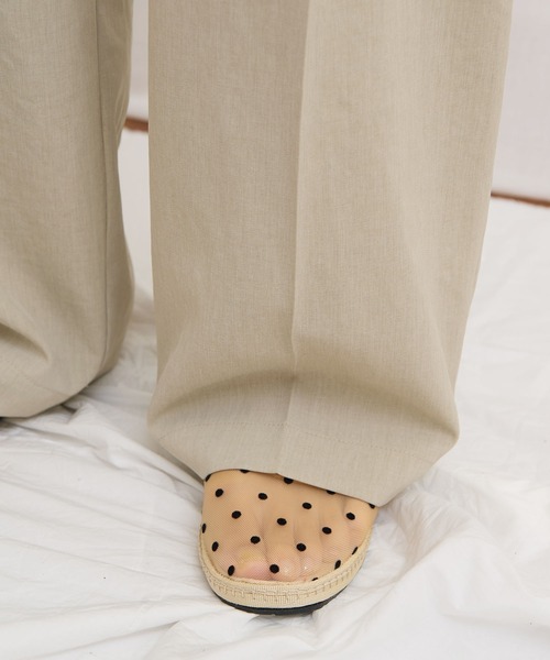 fig Ｌondon（フィグロンドン）の「3tuck pants（スラックス・レディース・ベージュ/ブラック・1/0）」の18枚目の写真