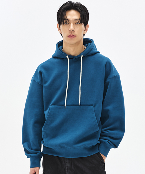 SOVERMENT(ソヴメント)の「950G ソリッドフード-プルシアンブルー-(パーカー・レディース・その他・MEDIUM/SMALL/X-LARGE)」の1枚目の写真