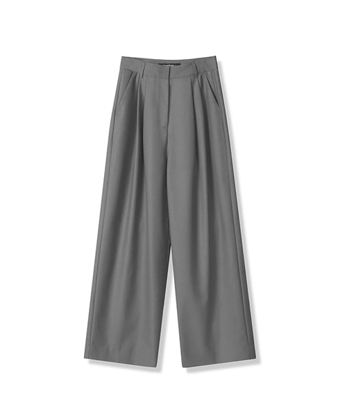 Vivacious(ビバシャス)の「RIV Two-Tuck Slacks - 3COL(スラックス・レディース・チャコール/グレー/ブラック・SMALL/MEDIUM/LARGE)」の2枚目の写真