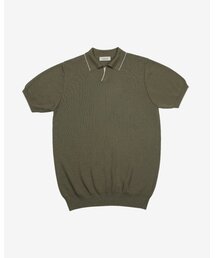 sortie（ソルティ）の「Combination collar knit (Khaki)（ポロシャツ）」