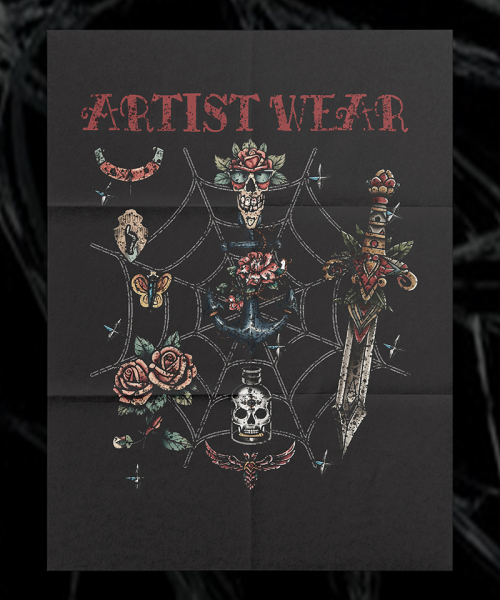 ARTISTWEAR（アーティストウェア）の「[ATW] ビンテージスクール 半袖Tシャツ（Tシャツ/カットソー・レディース・ブラック・SMALL/MEDIUM/LARGE/X-LARGE/XX-LARGE/XXXX-LARGE）」の6枚目の写真