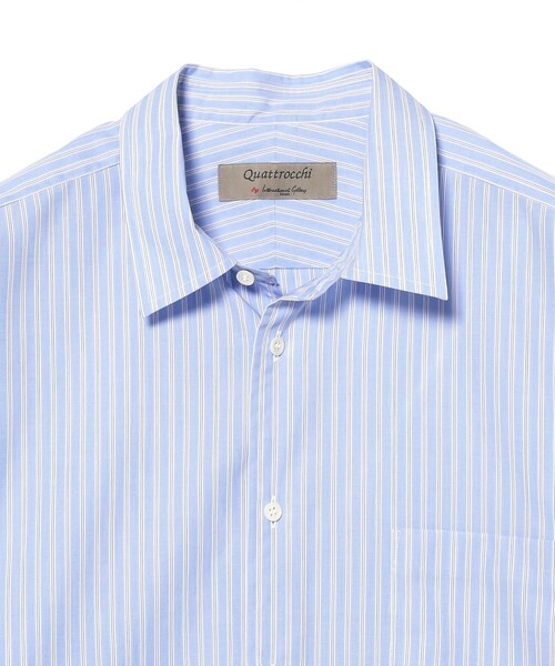 QUATTROCCHI（クアトロッキ）の「QUATTROCCHI / ストライプ シグネチャー シャツ（シャツ/ブラウス・メンズ・ブルー/ピンク・SMALL/MEDIUM/LARGE）」の7枚目の写真
