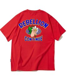REBELLION FLOWER GRAPHIC Tシャツ - レッド
