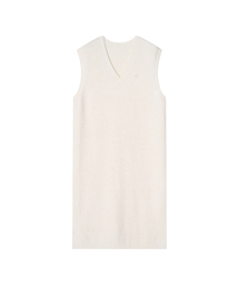 Volodina Knit Long Vest _ Ivory