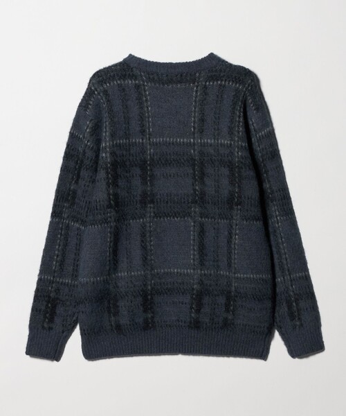 A DAY IN THE LIFE UNITED ARROWS(アデイインザライフユナイテッドアローズ)の「シャギー チェック ニット-ウォッシャブル-<A DAY IN THE LIFE>(ニット/セーター・メンズ・ネイビー/ダークブラウン・L/M)」の8枚目の写真