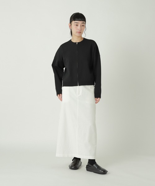 ZUCCa（ズッカ）の「PE PLAIN KNIT / ニットカーディガン / P（カーディガン/ボレロ・レディース・ネイビー/オフホワイト/ブラック・M size）」の7枚目の写真