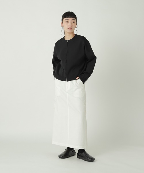 ZUCCa（ズッカ）の「PE PLAIN KNIT / ニットカーディガン / P（カーディガン/ボレロ・レディース・ネイビー/オフホワイト/ブラック・M size）」の12枚目の写真