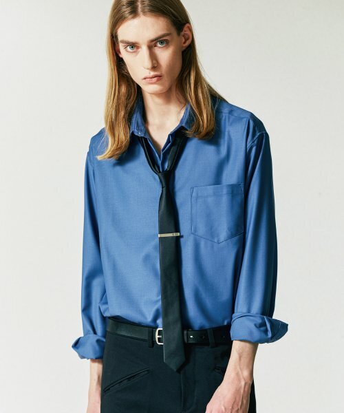 S SY（エスエスワイ）の「[スリムタイ+クリップセット] ファインツイルティップシャツ ブルー（シャツ/ブラウス・メンズ・その他・LARGE/MEDIUM/SMALL）」の2枚目の写真