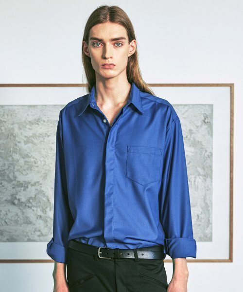 S SY（エスエスワイ）の「[スリムタイ+クリップセット] ファインツイルティップシャツ ブルー（シャツ/ブラウス・メンズ・その他・LARGE/MEDIUM/SMALL）」の3枚目の写真