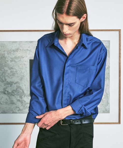 S SY（エスエスワイ）の「[スリムタイ+クリップセット] ファインツイルティップシャツ ブルー（シャツ/ブラウス・メンズ・その他・LARGE/MEDIUM/SMALL）」の4枚目の写真