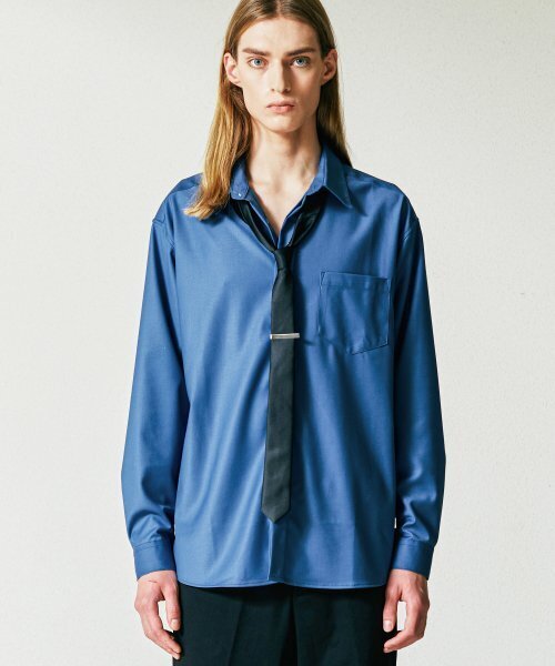 S SY（エスエスワイ）の「[スリムタイ+クリップセット] ファインツイルティップシャツ ブルー（シャツ/ブラウス・メンズ・その他・LARGE/MEDIUM/SMALL）」の5枚目の写真