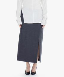 HALOMINIUM（ハロミニウムー）の「ウールポケットロングスカート / グレー（スカート）」