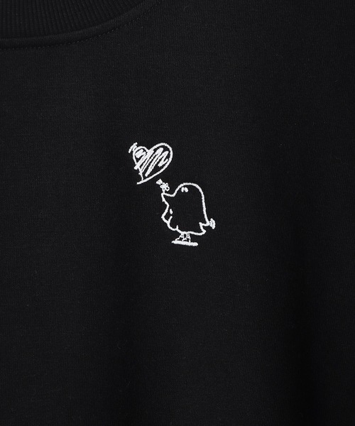 WESTSEA(ウエストシー)の「GHOST/ゴースト 裏毛 歯ブラシ刺繍 長袖トレーナー(スウェット・メンズ・ブラック/ホワイト・M/L)」の5枚目の写真