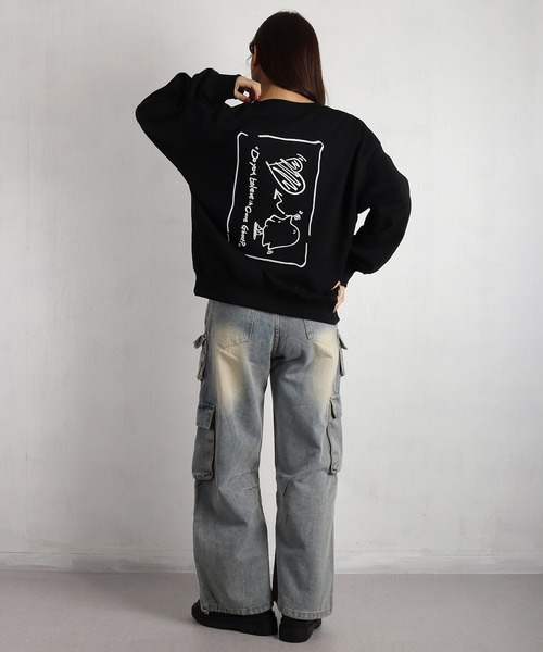 WESTSEA(ウエストシー)の「GHOST/ゴースト 裏毛 歯ブラシ刺繍 長袖トレーナー(スウェット・メンズ・ブラック/ホワイト・M/L)」の19枚目の写真