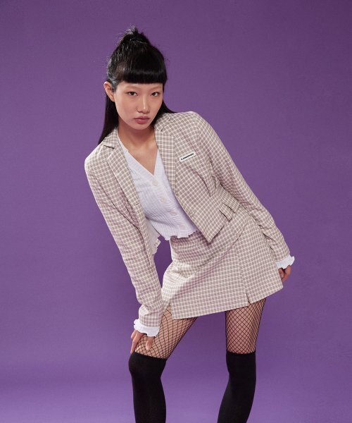 PLASMASPHERE(プラズマスフィア)の「21FW PERSONA JACKET(BEIGE)(テーラードジャケット・レディース・ベージュ・FREE)」の1枚目の写真