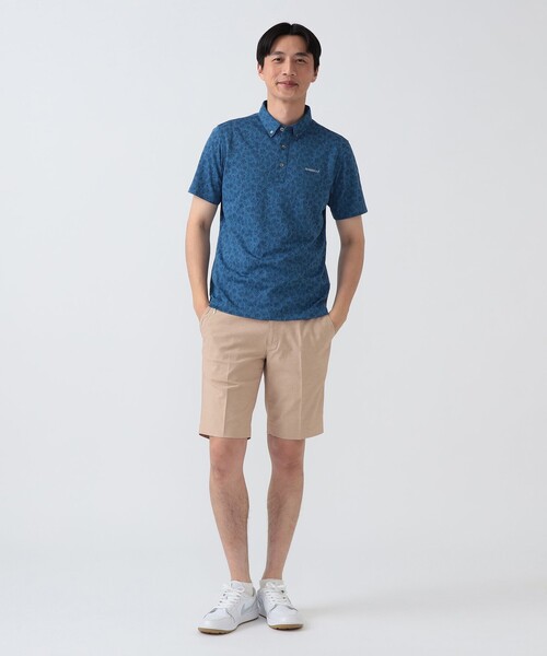 BEAMS GOLF(ビームスゴルフ)の「PURPLE LABEL / シャドーフラワー ジャカード ボタンダウンシャツ (接触冷感・吸水速乾・UVカット)(ポロシャツ・メンズ・ホワイト/ネイビー・MEDIUM/LARGE/X-LARGE/SMALL)」の9枚目の写真