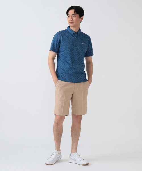 BEAMS GOLF(ビームスゴルフ)の「PURPLE LABEL / シャドーフラワー ジャカード ボタンダウンシャツ (接触冷感・吸水速乾・UVカット)(ポロシャツ・メンズ・ホワイト/ネイビー・MEDIUM/LARGE/X-LARGE/SMALL)」の10枚目の写真