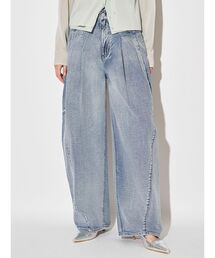 ELENDEEK | パネルタックデニムワイドパンツ(デニムパンツ)
