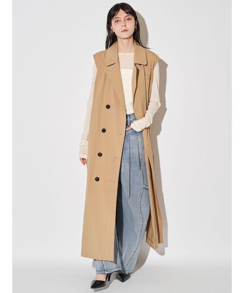 ELENDEEK（エレンディーク）の「パネルタックデニムワイドパンツ（デニムパンツ・レディース・ライトブルー/インディゴブルー・01/02）」の14枚目の写真