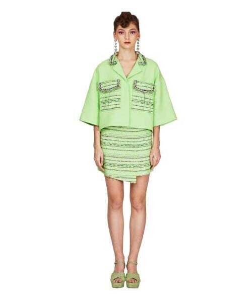 GREEDILOUS(グリディアス)の「ツイードアシンメトリーヘムスカート(スカート・レディース・その他・SMALL/MEDIUM/LARGE/X-SMALL)」の1枚目の写真