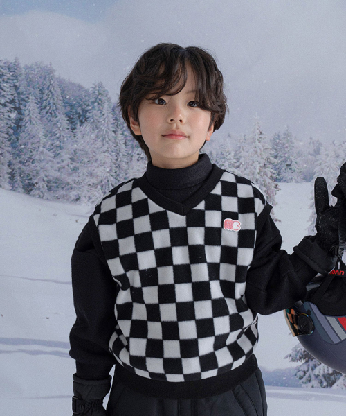 BERRYCLOSET(ベリークローゼット)の「ピクセルチェックベスト(ベスト・レディース・ブルー/ブラック×ホワイト・11号/13号/5号/17号/19号/7号/15号/09号)」の5枚目の写真