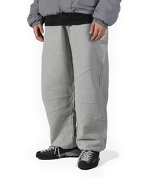 WHILE（ワイル）の「クラックジョガースウェットワイドバルーンパンツ登山ジム運動トレーニングパンツ（グレー）（スウェットパンツ）」