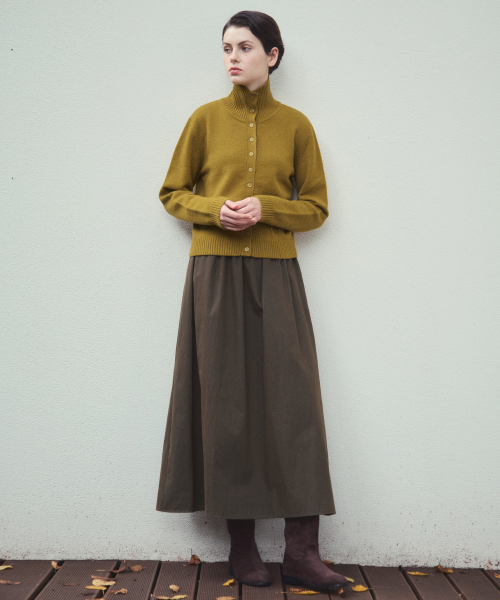 WEDNESDAYOASISFORWOMEN(ウェンズデー オアシス フォー ウーマン)の「スローフレアロングハーフバンディングスカート_BROWN(W25-SK02)(スカート・レディース・ブラウン・SMALL/MEDIUM)」の3枚目の写真