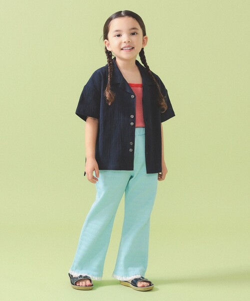 こども ビームス（コドモビームス）の「裾レース フレア パンツ 2026SS（90～140cm）（その他パンツ・キッズ・チャコールグレー/サックスブルー・90/130/140/100/110/120）」の14枚目の写真