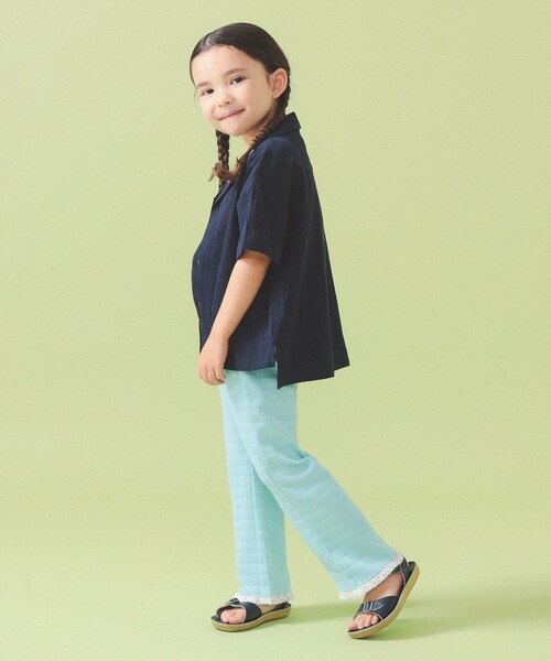 こども ビームス（コドモビームス）の「裾レース フレア パンツ 2026SS（90～140cm）（その他パンツ・キッズ・チャコールグレー/サックスブルー・90/130/140/100/110/120）」の15枚目の写真