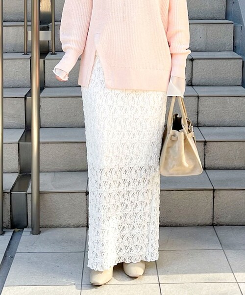 NOLLEY’S Sophi（ノーリーズソフィ）の「ウォッシャブルストレッチレースタイトスカート（スカート・レディース・ブラック/ホワイト・38）」の9枚目の写真