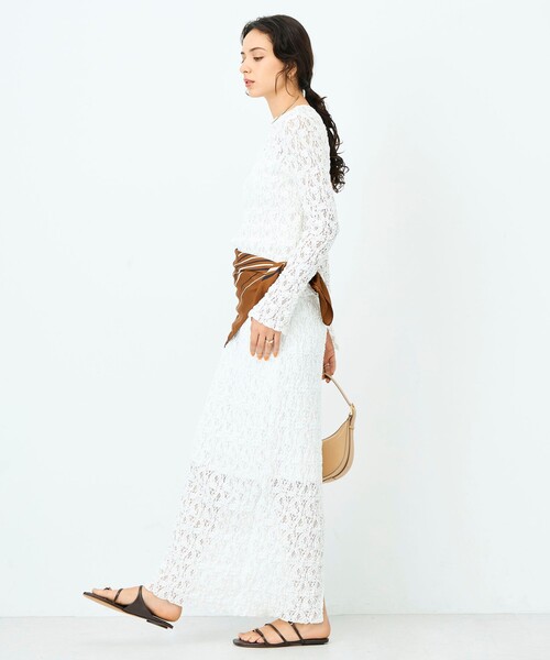 NOLLEY’S Sophi（ノーリーズソフィ）の「ウォッシャブルストレッチレースタイトスカート（スカート・レディース・ブラック/ホワイト・38）」の15枚目の写真