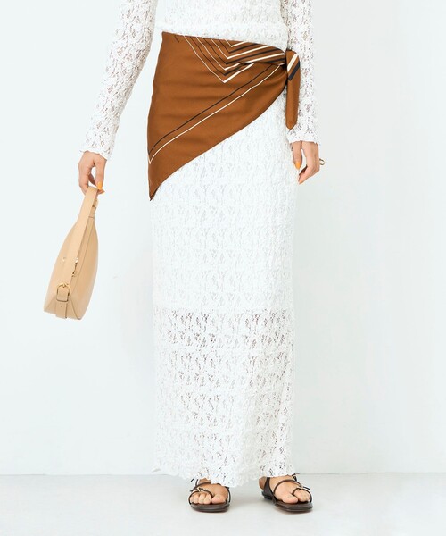 NOLLEY’S Sophi（ノーリーズソフィ）の「ウォッシャブルストレッチレースタイトスカート（スカート・レディース・ブラック/ホワイト・38）」の18枚目の写真