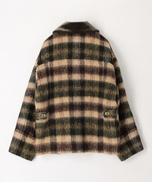 シャギーチェック ジップアップブルゾン（ダッフルコート）｜CABaN