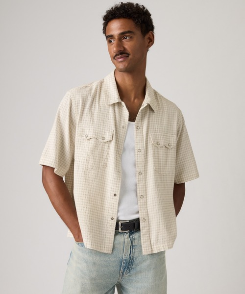 Levi's(リーバイス)の「Levi's/リーバイス ショートスリーブ ボックスウエスタンシャツ(シャツ/ブラウス・メンズ・ホワイト・XL/L/M/S)」の3枚目の写真