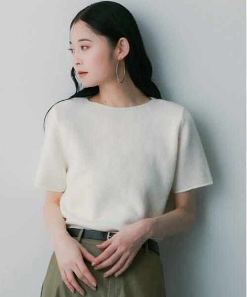 SERENO(セレーノ)の「ウールニットプルオーバー(ニット/セーター・レディース・ホワイト/ダークブラウン/ベージュ/グレー・ONESIZE)」の15枚目の写真