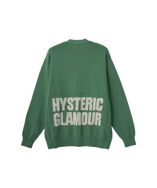 HYSTERIC GLAMOUR（ヒステリックグラマー）の「GUITAR GIRL編込 カーディガン（カーディガン/ボレロ・メンズ・グリーン/ブラック/トップグレー・X-LARGE/LARGE/MEDIUM/SMALL）」の4枚目の写真