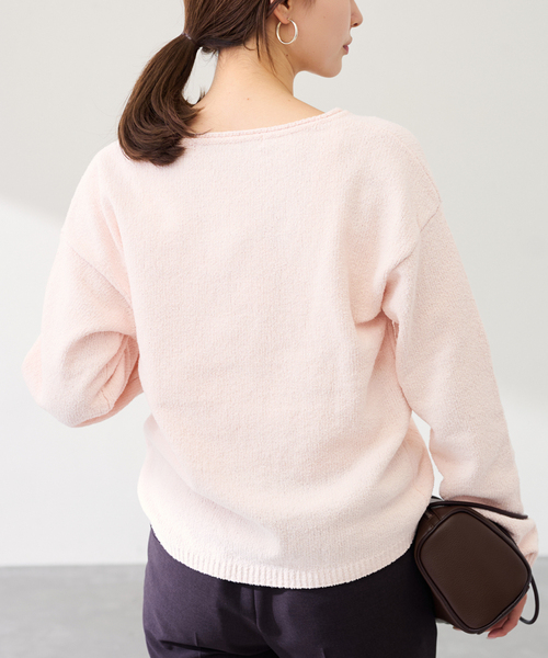 FRAMeWORK（フレームワーク）の「カベイトVネックニット（ニット/セーター・レディース・ホワイト系その他/ブラック/バーガンディー/レッド・FREE）」の7枚目の写真