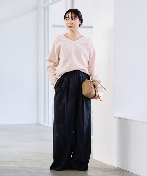 FRAMeWORK（フレームワーク）の「カベイトVネックニット（ニット/セーター・レディース・ホワイト系その他/ブラック/バーガンディー/レッド・FREE）」の8枚目の写真