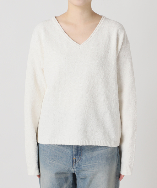 FRAMeWORK（フレームワーク）の「カベイトVネックニット（ニット/セーター・レディース・ホワイト系その他/ブラック/バーガンディー/レッド・FREE）」の19枚目の写真