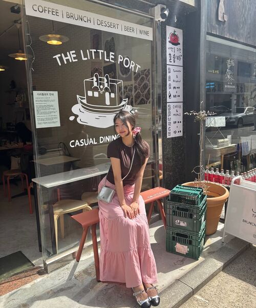 38COMEONCOMMON(38カモンコモン)の「Shirring Tiered Banding Skirts (Light Pink)(スカート・レディース・その他・FREE)」の3枚目の写真