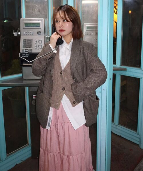 38COMEONCOMMON(38カモンコモン)の「Shirring Tiered Banding Skirts (Light Pink)(スカート・レディース・その他・FREE)」の5枚目の写真