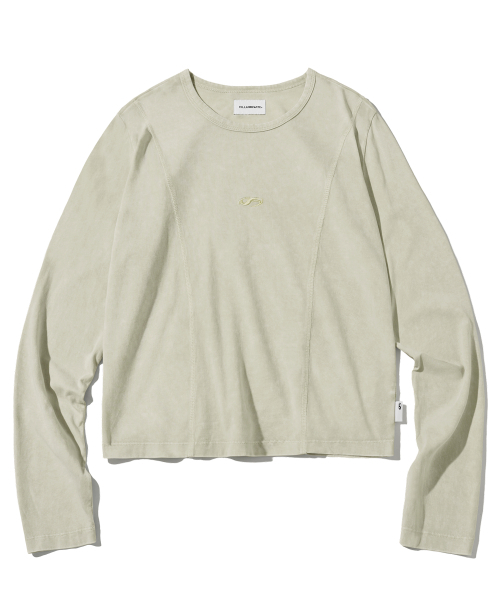 F.ILLUMINATE(フィルミネイト)の「(W) ウォッシュドパネルロングスリーブ-ベージュ(Tシャツ/カットソー・レディース・その他・FREE)」の2枚目の写真