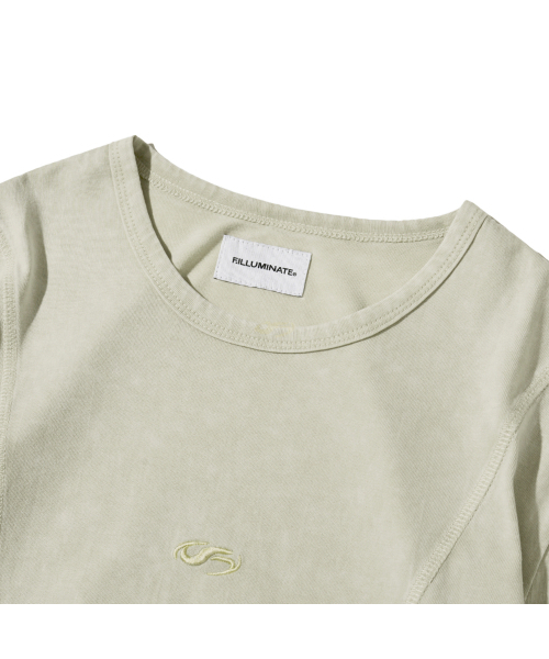 F.ILLUMINATE(フィルミネイト)の「(W) ウォッシュドパネルロングスリーブ-ベージュ(Tシャツ/カットソー・レディース・その他・FREE)」の7枚目の写真