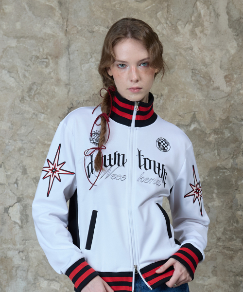 LARTIGENT（ラーティゼン）の「L13 BIG NUMBER JERSEY ZIP UP(WHITE)（ナイロンジャケット・レディース・その他・FREE）」の2枚目の写真