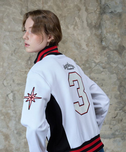 LARTIGENT（ラーティゼン）の「L13 BIG NUMBER JERSEY ZIP UP(WHITE)（ナイロンジャケット・レディース・その他・FREE）」の3枚目の写真