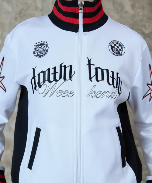 LARTIGENT（ラーティゼン）の「L13 BIG NUMBER JERSEY ZIP UP(WHITE)（ナイロンジャケット・レディース・その他・FREE）」の4枚目の写真