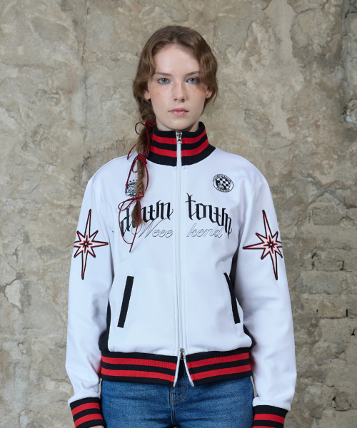 LARTIGENT（ラーティゼン）の「L13 BIG NUMBER JERSEY ZIP UP(WHITE)（ナイロンジャケット・レディース・その他・FREE）」の5枚目の写真