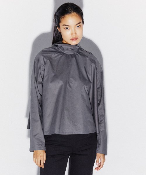KIMDOH(キムド)の「HIGH NECK COTTON SHIRT GRAY(シャツ/ブラウス・レディース・その他・FREE)」の1枚目の写真